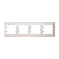 ATLASDESIGN AIR 4-постовая РАМКА, ЖЕМЧУГ/дымчатый белый Systeme Electric ATN220404