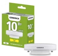 Лампа светодиодная T80 таблетка 10Вт 230В 3000К GX53 GENERICA IEK LL-T80-10-230-30-GX53-G