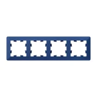 ATLASDESIGN AIR 4-постовая РАМКА, АКВАМАРИН/дымчатый черный Systeme Electric ATN221104