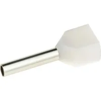 Наконечник-гильза двойная с изолир.фланцем 0.5 кв.мм белый (НШВИ2) DKC IFD2-0.5-8WT