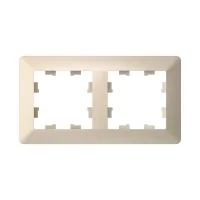 ATLASDESIGN AIR 2-постовая РАМКА, БЕЖЕВЫЙ/дымчатый белый Systeme Electric ATN220202