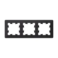 ATLASDESIGN AIR 3-постовая РАМКА, КАРБОН/дымчатый черный Systeme Electric ATN221003