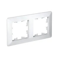 ATLASDESIGN AIR 2-постовая РАМКА, БЕЛЫЙ/дымчатый белый Systeme Electric ATN220102