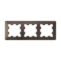 ATLASDESIGN AIR 3-постовая РАМКА, МОККО/дымчатый черный Systeme Electric ATN220603