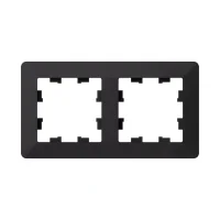 ATLASDESIGN AIR 2-постовая РАМКА, КАРБОН/дымчатый черный Systeme Electric ATN221002