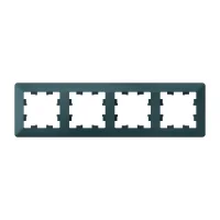 ATLASDESIGN AIR 4-постовая РАМКА, ИЗУМРУД/дымчатый черный Systeme Electric ATN220804