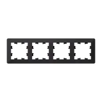 ATLASDESIGN AIR 4-постовая РАМКА, КАРБОН/дымчатый черный Systeme Electric ATN221004