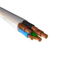 Провод ПВС 5х1.5(4х1.5+1х1.5) белый 100 м ТРТС ПЭНН 00000018662