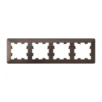 ATLASDESIGN AIR 4-постовая РАМКА, МОККО/дымчатый черный Systeme Electric ATN220604