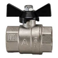Кран шаровой полнопроходной  1/2' ВН бабочка Aquadeel BV-100-03-15