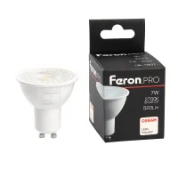 Лампа светодиодная LED 7вт 230в GU10 теплый с линзой 110 гр. Feron.PRO FERON LB-1607 38182