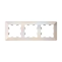 ATLASDESIGN AIR 3-постовая РАМКА, ЖЕМЧУГ/дымчатый белый Systeme Electric ATN220403