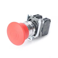 Кнопка аварийного останова SB4 в сборе 22мм 40мм тяни-толкай металл 1НО+1НЗ Systeme Electric SB4BT845