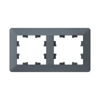 ATLASDESIGN AIR 2-постовая РАМКА, ГРИФЕЛЬ/дымчатый черный Systeme Electric ATN220702