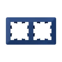 ATLASDESIGN AIR 2-постовая РАМКА, АКВАМАРИН/дымчатый черный Systeme Electric ATN221102