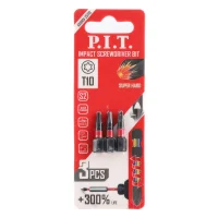 Биты ударные   T10х25 мм 3 шт в уп. P.I.T. ASDR01-25T10