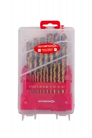 Набор сверел по металлу из быстрорежущей стали HSS-TiN 25 шт Интерскол 18301.025