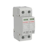 УЗИП, тип 3, 2 полюса, Imax 20kA, со сменным      модулем, Un 440V DKC SPD-T3-2N20P440