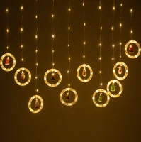 Гирлянда Занавес Волшебство, 2.7*0.5 м, 120 LED, теплый свет, IP20 ENING-MG ЭРА Б0060414