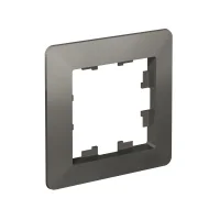 ATLASDESIGN AIR 1-постовая РАМКА, СТАЛЬ/дымчатый черный Systeme Electric ATN220901