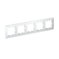 ATLASDESIGN AIR 5-постовая РАМКА, БЕЛЫЙ/дымчатый белый Systeme Electric ATN220105