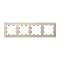 ATLASDESIGN AIR 4-постовая РАМКА, ПЕСОЧНЫЙ/дымчатый белый Systeme Electric ATN221204