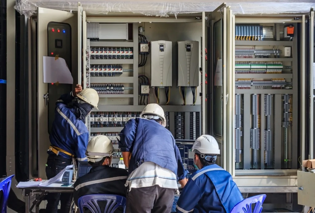 engineer-working-checking-maintenance-equipment-wiring-plc-cabinet.jpg engineer-working-checking-maintenance-equipment-wiring-plc-cabinet.jpg