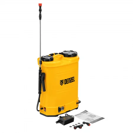 Опрыскиватель ранцевый аккумуляторный D-16LA, 16 л, 12 В, 8 Ач Denzel 64789