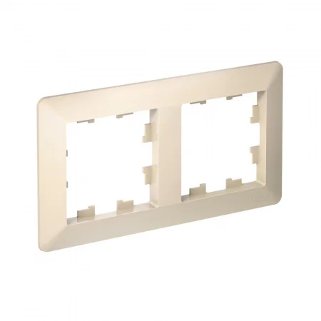 ATLASDESIGN AIR 2-постовая РАМКА, БЕЖЕВЫЙ/дымчатый белый Systeme Electric ATN220202