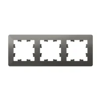 ATLASDESIGN AIR 3-постовая РАМКА, СТАЛЬ/дымчатый черный Systeme Electric ATN220903