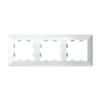 ATLASDESIGN AIR 3-постовая РАМКА, БЕЛЫЙ/дымчатый белый Systeme Electric ATN220103