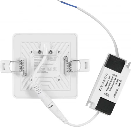 Светильник светодиодный ДВО 9 Вт 900 лм 4000К AC 220В IP20 квадрат 90х27х27мм монт разм 71х25мм Пластик безрамочный Frameless Gauss GAUSS 968511209