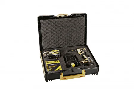 Дрель-шуруповерт аккумуляторная бесщеточная ударная PLATINUM в кейсе 18 В 65Нм патрон 13мм 2х2Ач Hanskonner HCD2065BLIC