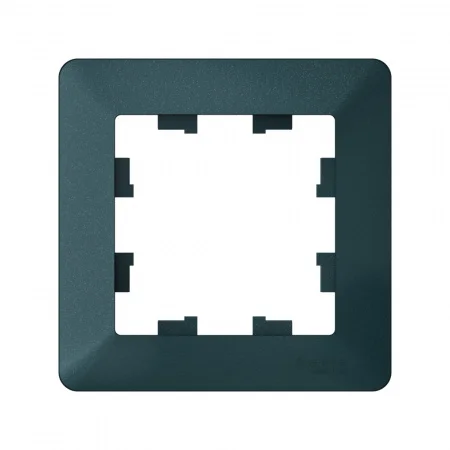 ATLASDESIGN AIR 1-постовая РАМКА, ИЗУМРУД/дымчатый черный Systeme Electric ATN220801