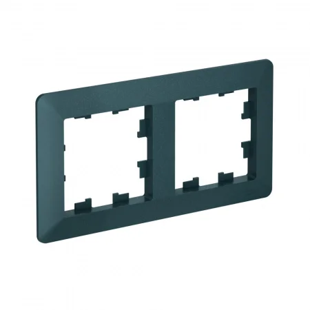 ATLASDESIGN AIR 2-постовая РАМКА, ИЗУМРУД/дымчатый черный Systeme Electric ATN220802