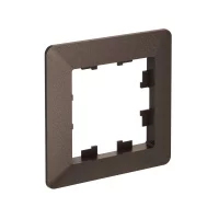 ATLASDESIGN AIR 1-постовая РАМКА, МОККО/дымчатый черный Systeme Electric ATN220601