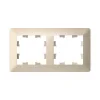 ATLASDESIGN AIR 2-постовая РАМКА, БЕЖЕВЫЙ/дымчатый белый Systeme Electric ATN220202