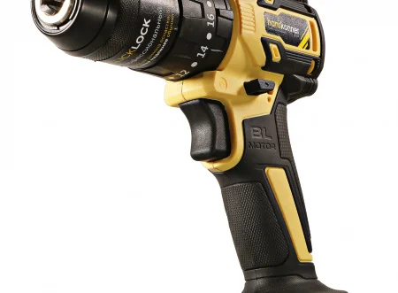 Дрель-шуруповерт аккумуляторная бесщеточная ударная PLATINUM в кейсе 18 В 65Нм патрон 13мм 2х2Ач Hanskonner HCD2065BLIC