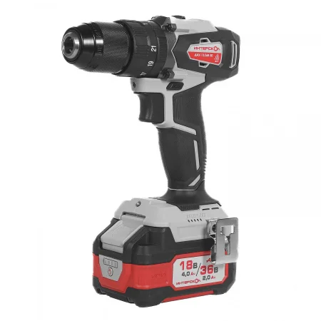 ДАУ-13/36В 50 бесщеточная ударн. аккум. дрель-шуруп. Li-ion АПИ (кейс, 2 аккум. 2.0Ач. ЗУ) Интерскол 850.2.2.70