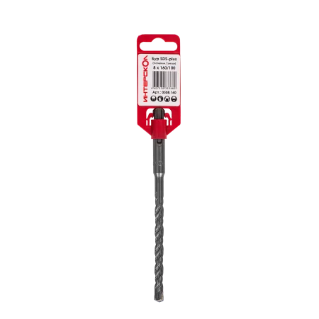 0508.160 Бур SDS-plus (2 спирали, 2 резца)  8х160/100 Интерскол 