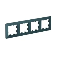 ATLASDESIGN AIR 4-постовая РАМКА, ИЗУМРУД/дымчатый черный Systeme Electric ATN220804