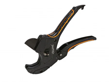 Ножницы для резки труб ПВХ 50мм с тефлоновым покрытием сталь SK5 стопорная скоба Sturm 1074-09-50