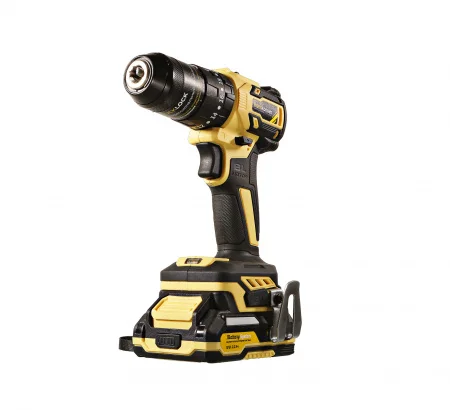 Дрель-шуруповерт аккумуляторная бесщеточная ударная PLATINUM в кейсе 18 В 65Нм патрон 13мм 2х2Ач Hanskonner HCD2065BLIC