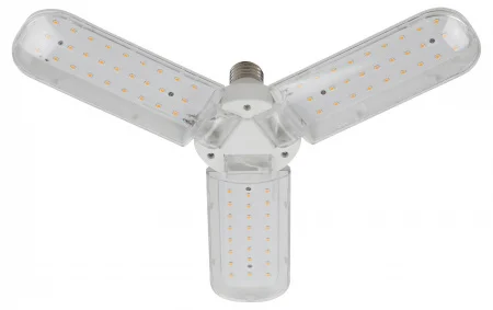 Б0057285 Фитолампа для растений светодиодная FITO-24W-Ra90-E27-FOLD 3-х лепестковая полного спектра 24 Вт Е27 ЭРА 
