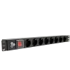 Блок розеток 19' PDU 8 розеток. 10 A. гнездо под  шнур SYSMATRIX PD 19.08SCH-IS-1.10
