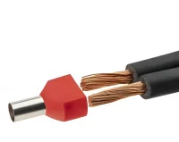 Наконечник-гильза двойная с изолир.фланцем 0.5 кв.мм белый (НШВИ2) DKC IFD2-0.5-8WT