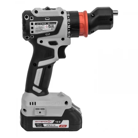 ДА-13/18В 50 бесщеточная аккум. дрель-шуруп. комби АПИ (Li-ion, кейс, 2 аккум., 2Ач, 4 насадки) Интерскол 776.2.2.79