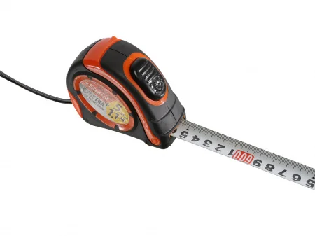 Рулетка с автостопом обрезиненный пластик магнитная фиксация 5м X 25мм +1м бесплатно Sturm 2010-10-5-25