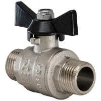 Кран шаровой полнопроходной  3/4' НР бабочка Aquadeel BV-100-05-20