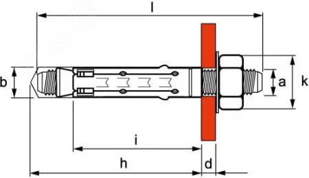 CM471275 Анкер М12 усиленный со шпилькой DKC 